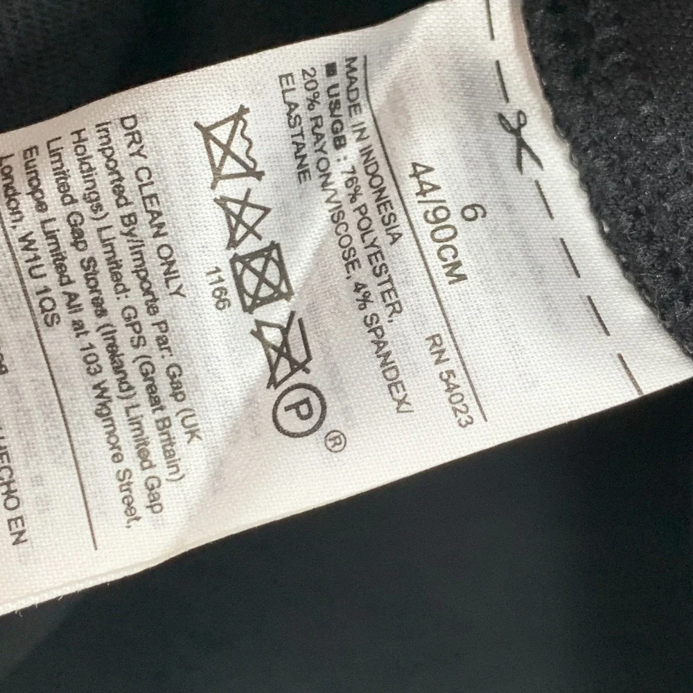 Banana Republic Skirt Womens 6 Black Mini Faux Wrap Asymmetrical Button Detail - Picture 8 of 12